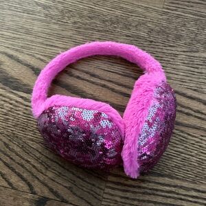 Pink Sequin Earmuffs
